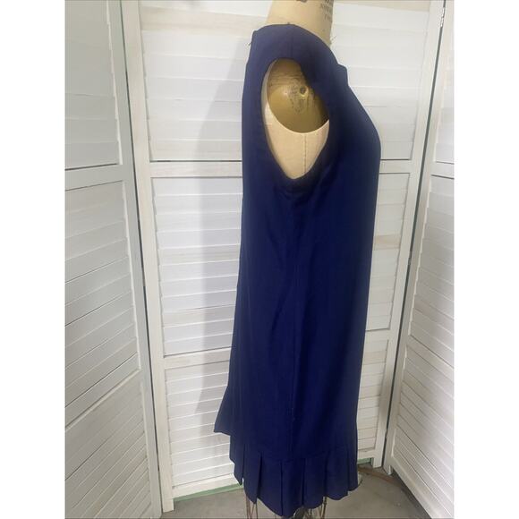 Vintage 80s Women’s Blue Two Piece Sheath Dress Blazer Set Size 14 Union Made - Picture 7 of 10